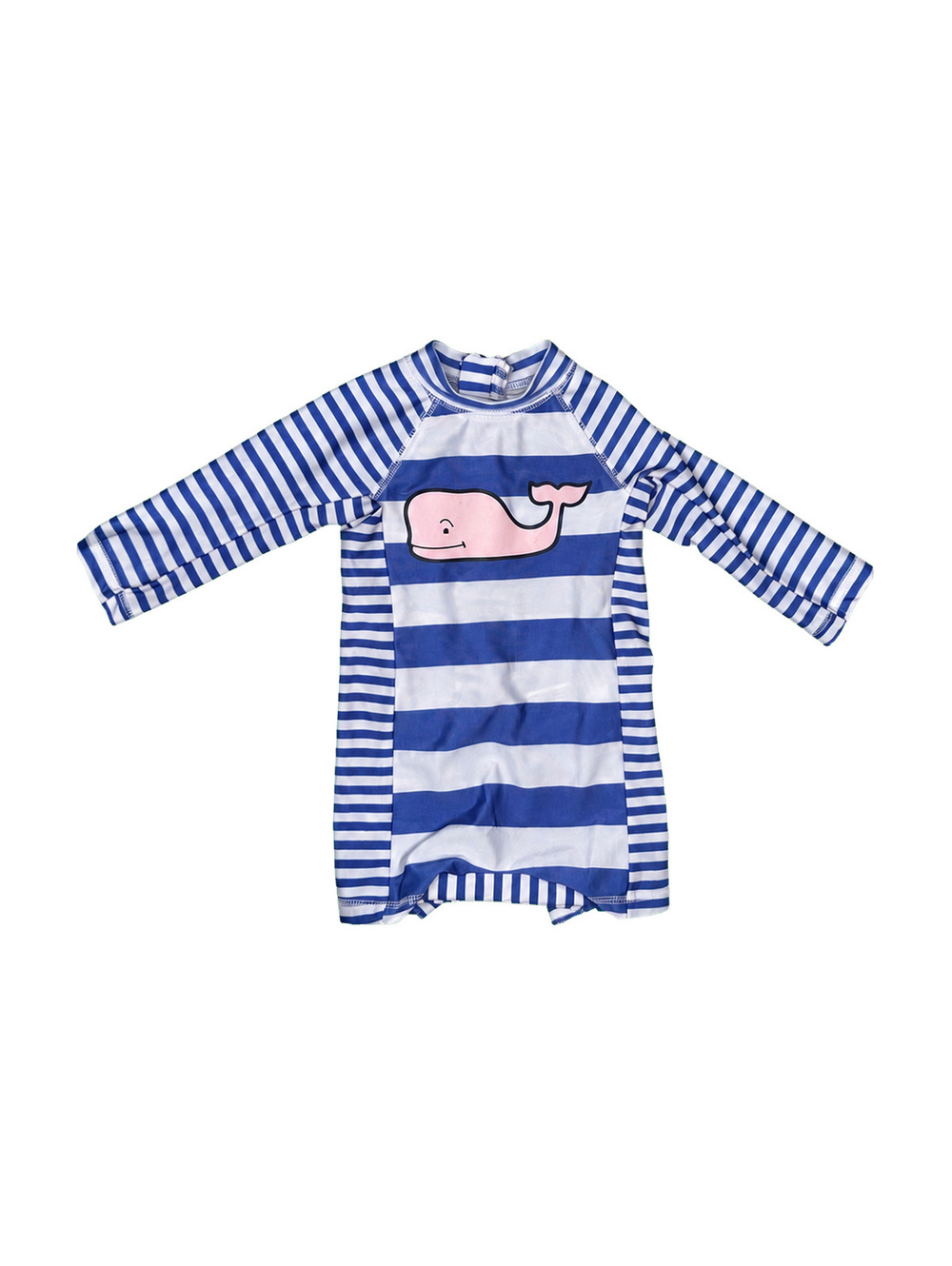 Vineyard Vines Unisex Baby 3-6M Blue and White Striped Whale Swimwear